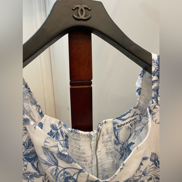 Reformation Bridgton Linen Dress in Corsica Size 8 - Picture 10 of 12